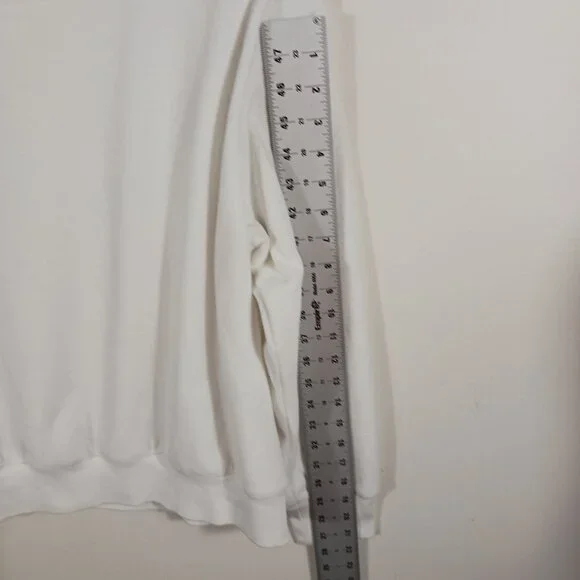 Perfect Moment, Ski Wear, XL "Misty" Sweatshirt, White Terry, Relaxed Silhouette - Picture 9 of 12